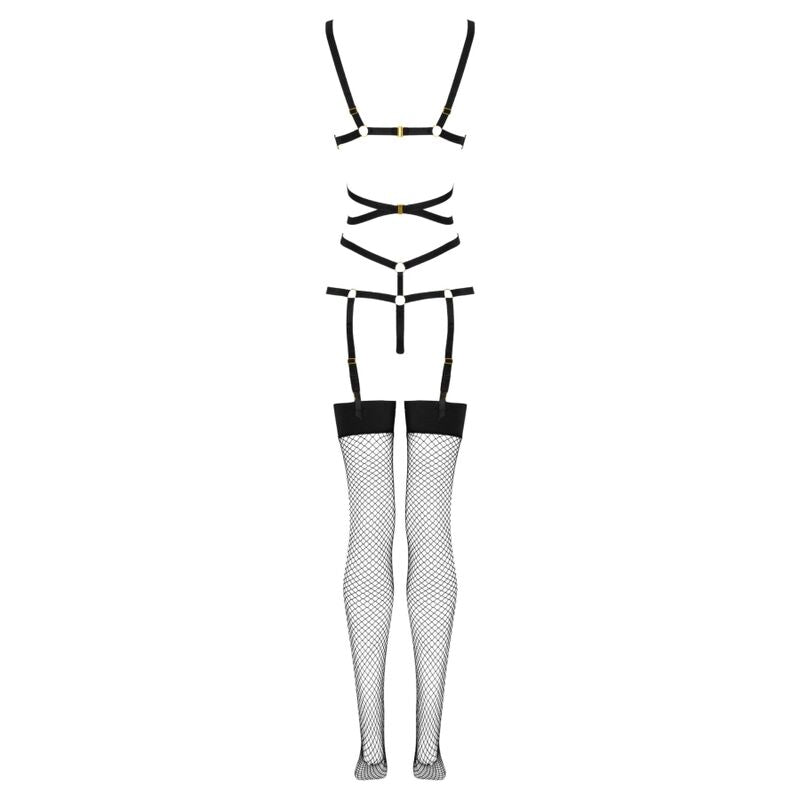 LIVCO CORSETTI FASHION - THIARA LC 20213 SET BODY + STOCKINGS BLACK L/XL - Toys "n" Us