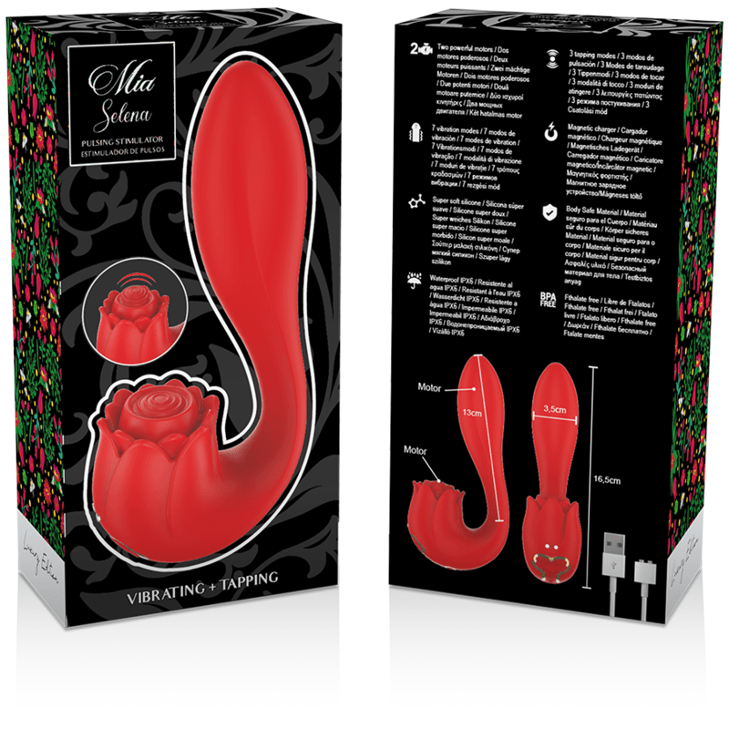 MIA - SELENA ESTIMULADOR VIBRANTE + TAPPING VERMELHO - Toys "n" Us