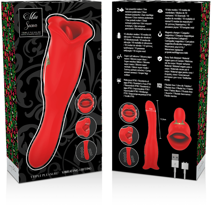 MIA - SIENA TRIPLO PRAZER VIBRANDO + MORDENDO - Toys "n" Us