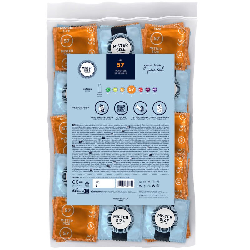 MISTER SIZE - CONDOM SIZE L 57 MM (100 UNITS) - Toys "n" Us