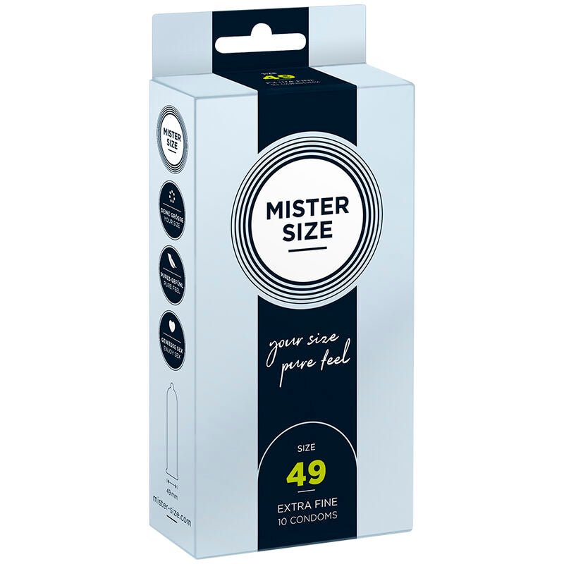 MISTER SIZE - CONDOM SIZE S 49 MM (10 UNITS) - Toys "n" Us