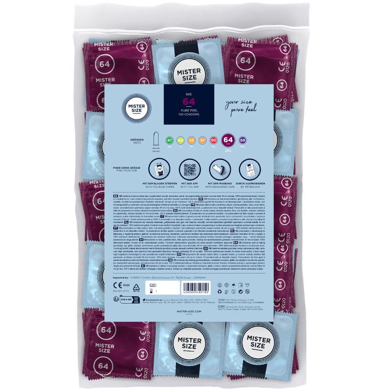 MISTER SIZE - CONDOMS SIZE XXL 64 MM (100 UNITS) - Toys "n" Us
