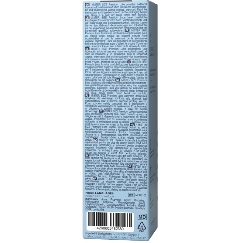 MISTER SIZE - PREMIUM LUBRICANT 100 ML - Toys "n" Us