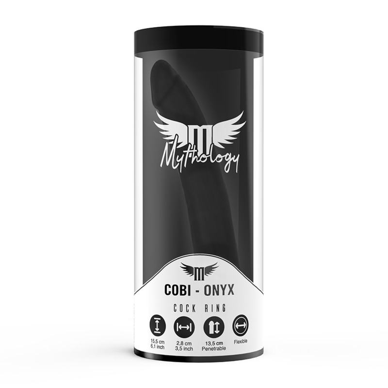 MYTHOLOGY - DILDO ANAL COBI ONYX COM ANEL DE GALO E TESTÍCULO 13 SILICONE CM - Toys "n" Us