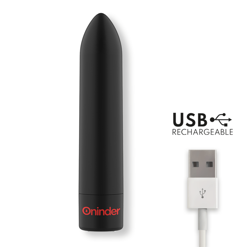 ONINDER - BERLIN BULLET VIBRADOR PRETO 9 MODOS 8,5 X 2 CM - APLICATIVO GRATUITO - Toys "n" Us