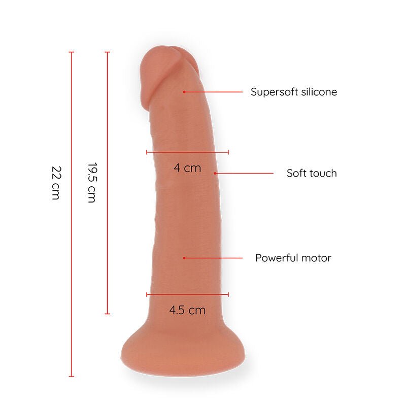 ONINDER - LARGE BOGOTÁ VIBRATOR DILDO 9 SPEEDS NATURAL 22 CM - O - 4.5 CM - FREE APP - Toys "n" Us