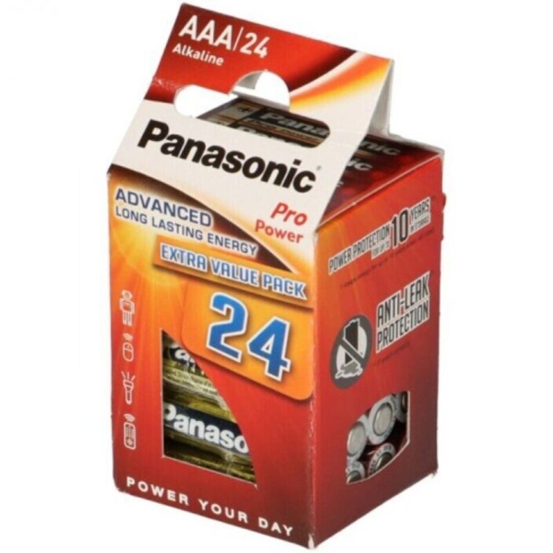 PANASONIC - PRO POWER ALKALINE AAA BATTERY LR03 PACK*24 - Toys "n" Us