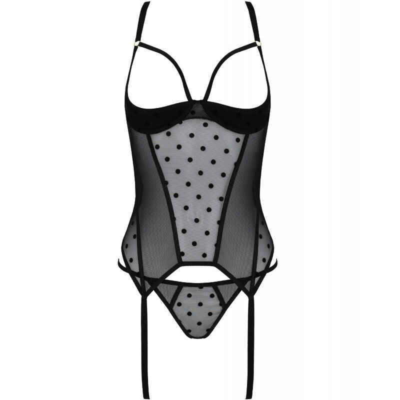 PASSION - MARINA CORSET & TANGA PRETA S/M - Toys "n" Us