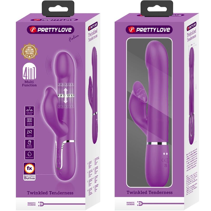 PRETTY LOVE - 4 IN 1 MULTIFUNCTION VIBRATOR & STIMULATOR PURPLE - Toys "n" Us