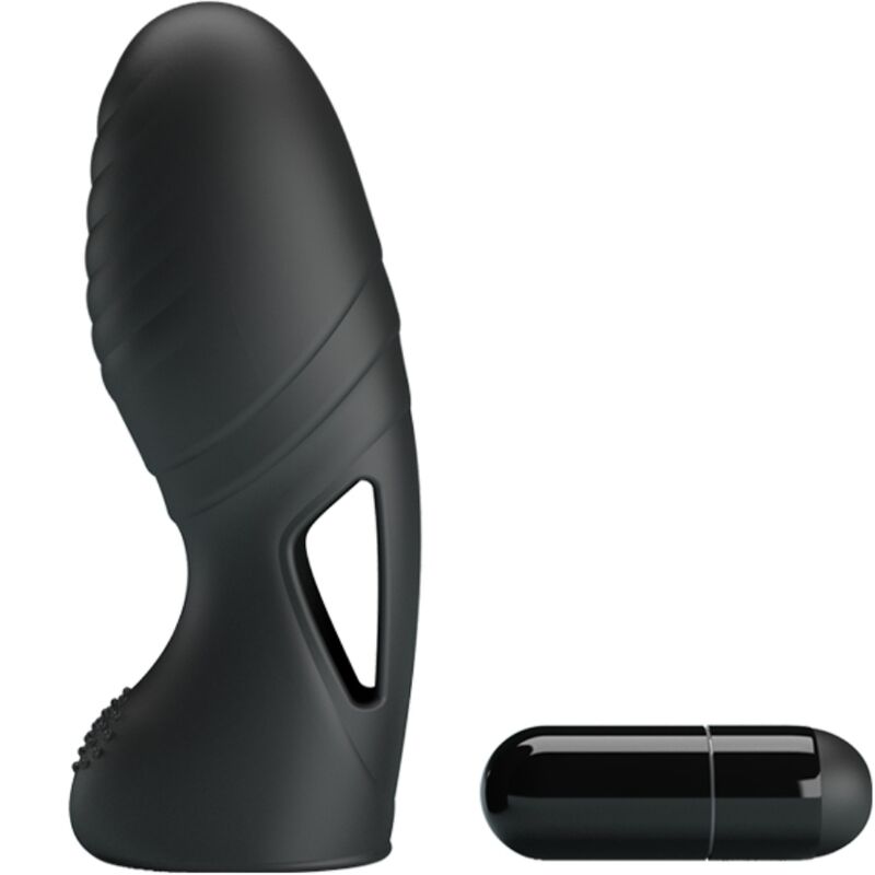 PRETTY LOVE - ALAN SILICONE FINGER VIBRATOR BLACK - Toys "n" Us