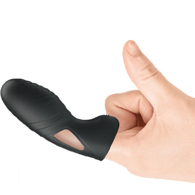 PRETTY LOVE - ALAN SILICONE FINGER VIBRATOR BLACK - Toys "n" Us