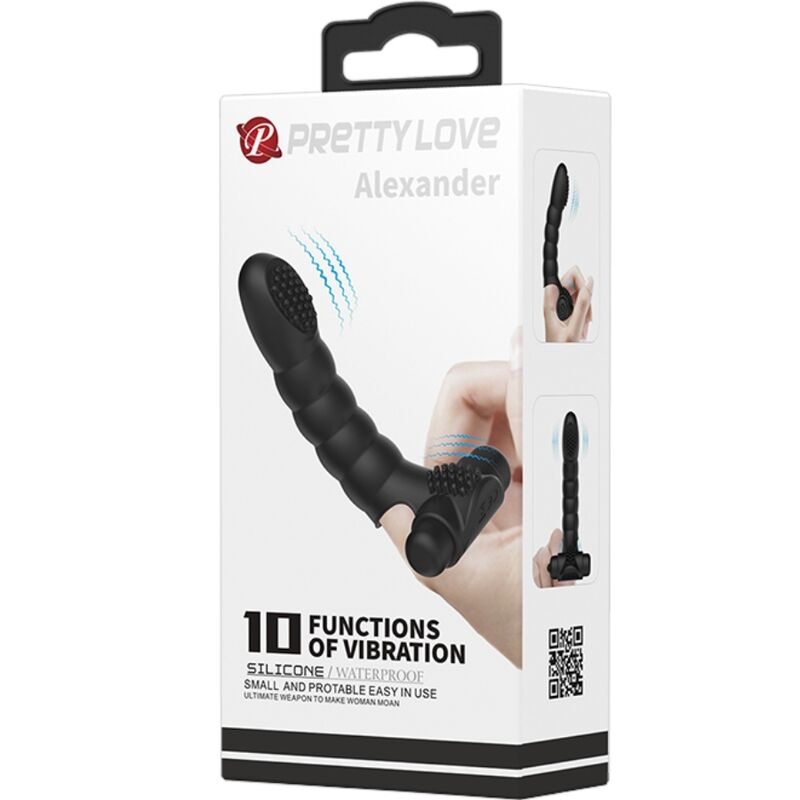 PRETTY LOVE - ALEXANDER FINGER VIBRATOR 10 VIBRATIONS BLACK - Toys "n" Us