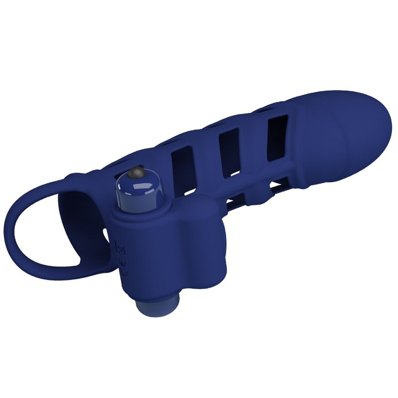 PRETTY LOVE - ALTAF VIBRATOR RING WITH SILICONE SHEATH BLUE - Toys "n" Us