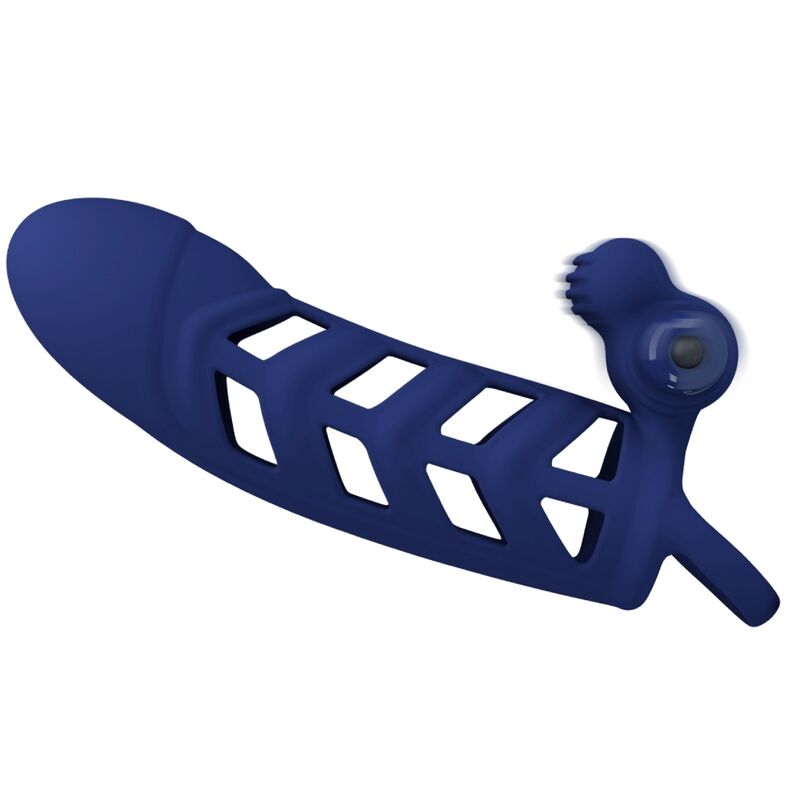 PRETTY LOVE - ALTAF VIBRATOR RING WITH SILICONE SHEATH BLUE - Toys "n" Us