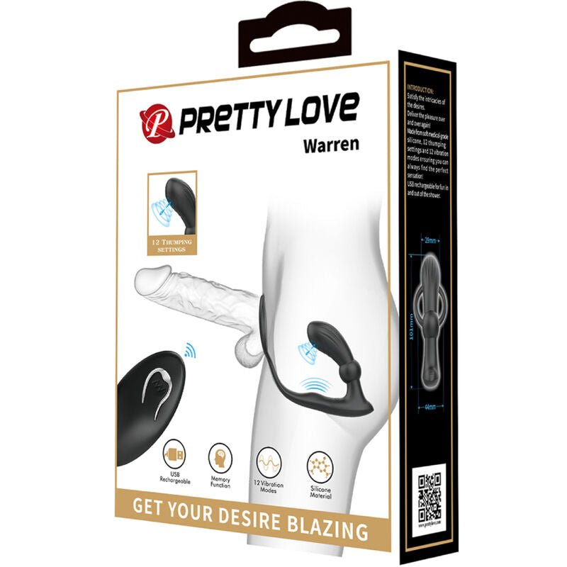PRETTY LOVE - ANEL ANAL E VIBRADOR WARREN BLACK - Toys "n" Us