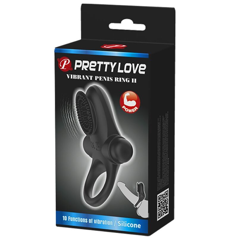 PRETTY LOVE - ANEL VIBRADOR II PARA O PÊNIS PRETO - Toys "n" Us