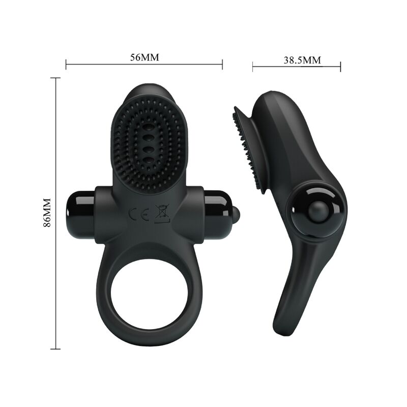 PRETTY LOVE - ANEL VIBRADOR II PARA O PÊNIS PRETO - Toys "n" Us