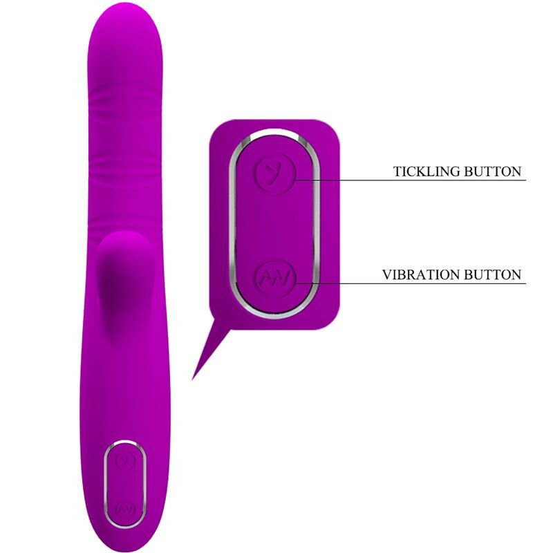 PRETTY LOVE - ANGELIQUE MULTIFUNCTION VIBRATOR + CLITORIS STIMULATOR PURPLE - Toys "n" Us