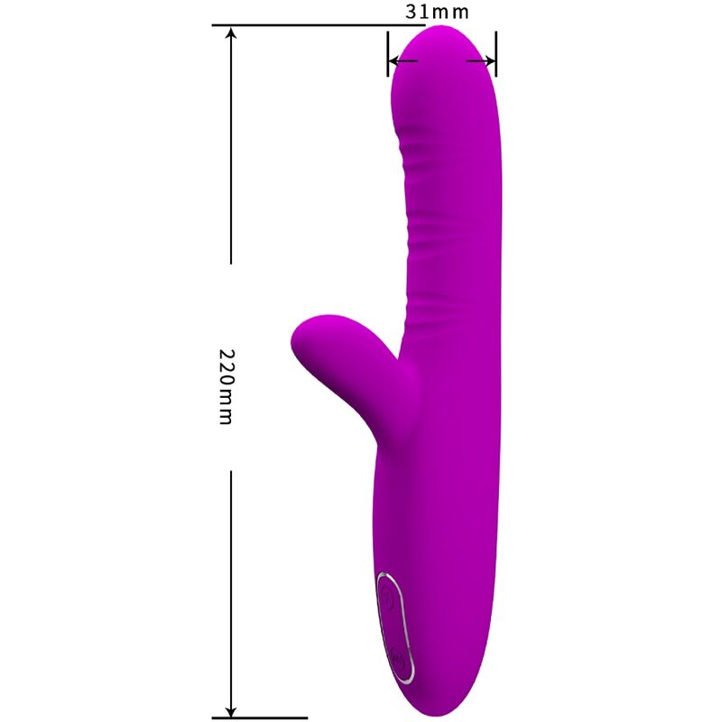 PRETTY LOVE - ANGELIQUE MULTIFUNCTION VIBRATOR + CLITORIS STIMULATOR PURPLE - Toys "n" Us