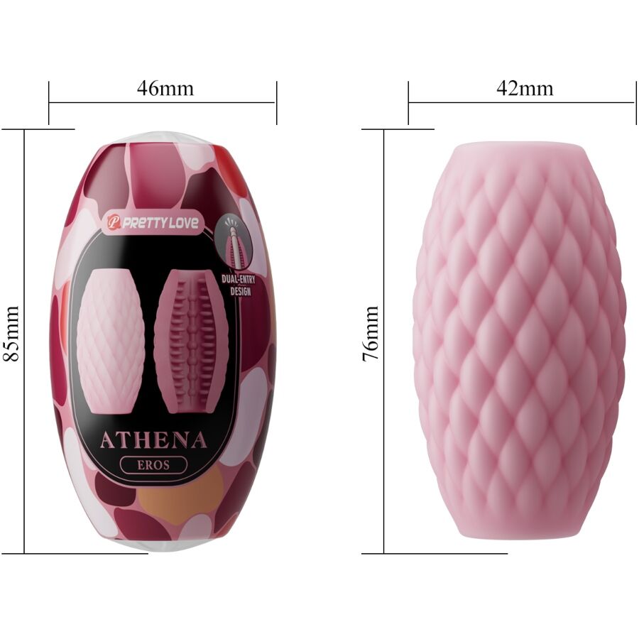 PRETTY LOVE - ATHENA EROS SILICONE MALE MASTURBATOR PINK - Toys "n" Us