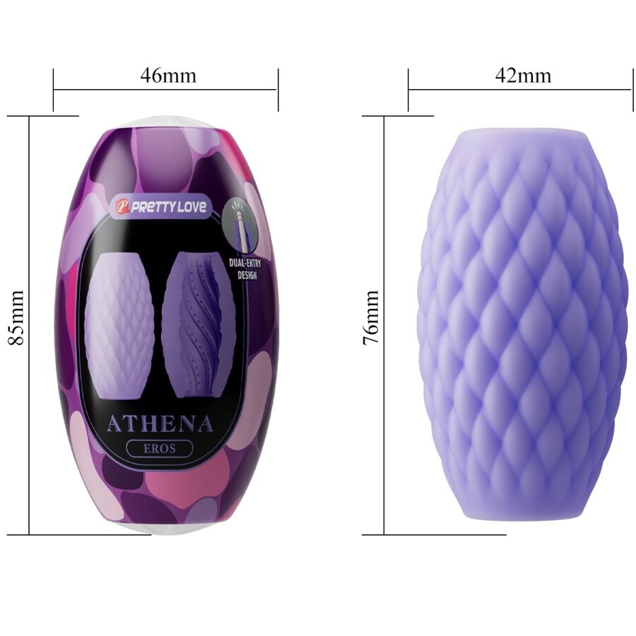 PRETTY LOVE - ATHENA EROS SILICONE MALE MASTURBATOR PURPLE - Toys "n" Us