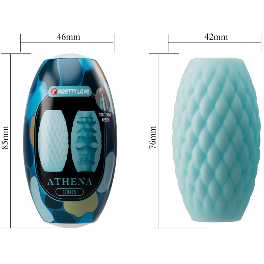 PRETTY LOVE - ATHENA EROS SILICONE MALE MASTURBATOR SKY BLUE - Toys "n" Us