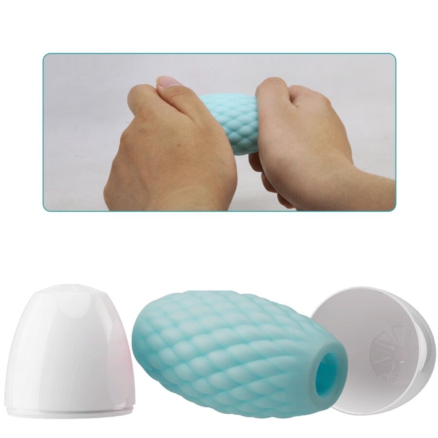 PRETTY LOVE - ATHENA EROS SILICONE MALE MASTURBATOR SKY BLUE - Toys "n" Us