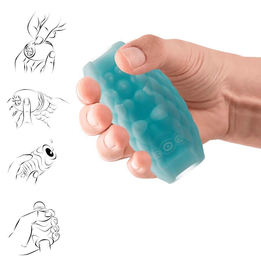PRETTY LOVE - ATHENA EROS SILICONE MALE MASTURBATOR SKY BLUE - Toys "n" Us