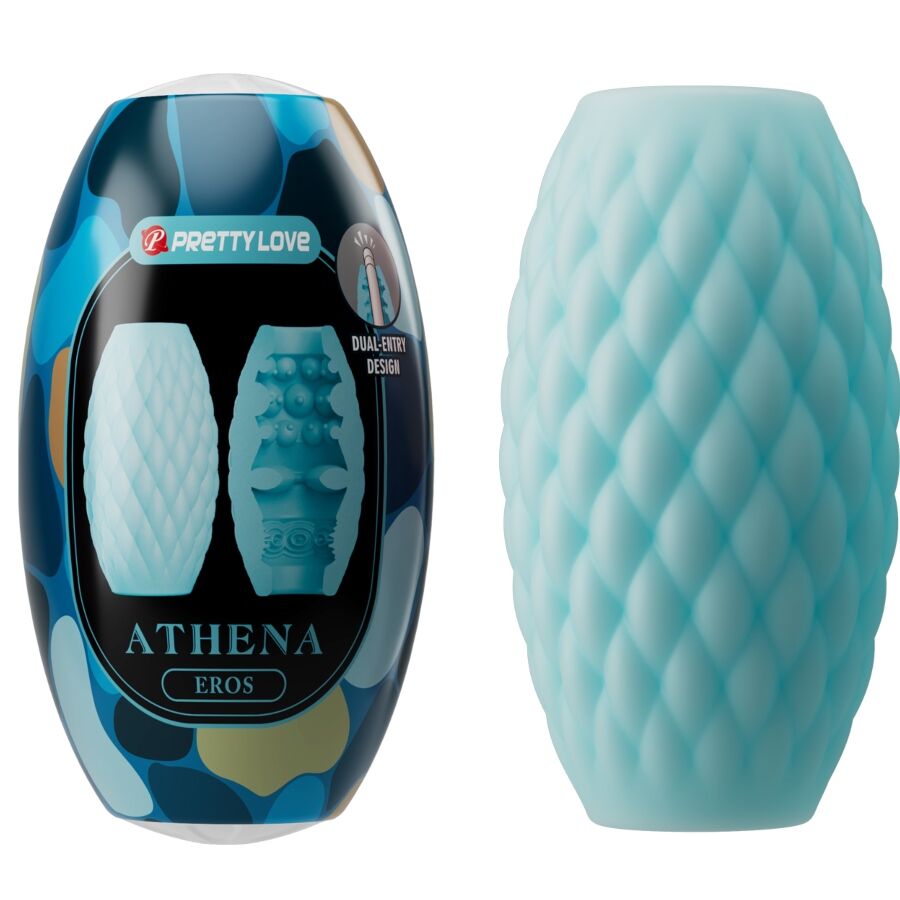 PRETTY LOVE - ATHENA EROS SILICONE MALE MASTURBATOR SKY BLUE - Toys "n" Us