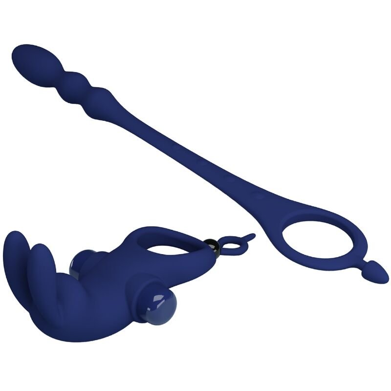 PRETTY LOVE - AYAD RABBIT VIBRATOR RING WITH PLUG BLUE - Toys "n" Us