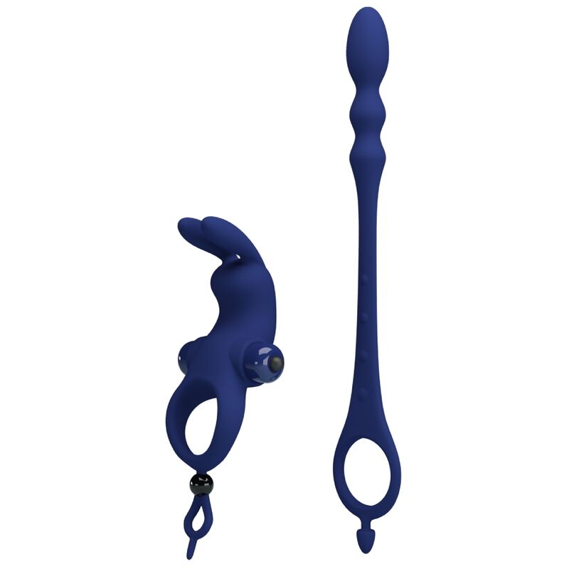 PRETTY LOVE - AYAD RABBIT VIBRATOR RING WITH PLUG BLUE - Toys "n" Us