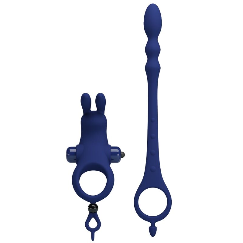 PRETTY LOVE - AYAD RABBIT VIBRATOR RING WITH PLUG BLUE - Toys "n" Us