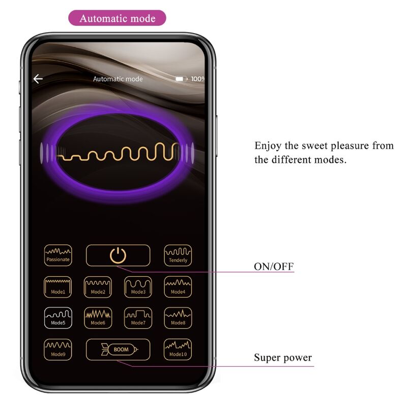 PRETTY LOVE - BAIRD G - SPOT 12 VIBRAÇÕES RECARREGÁVEL LILA APP - Toys "n" Us