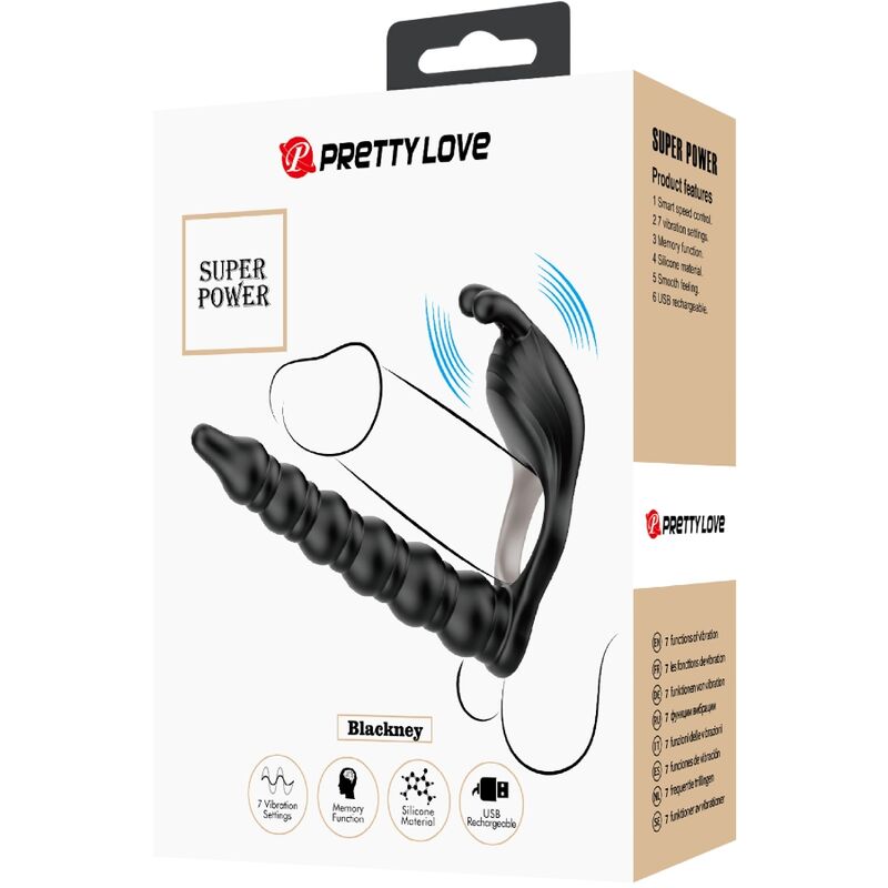 PRETTY LOVE - BLACKNEY ANÉIS PARA PÊNIS COM PLUG VIBRADOR - Toys "n" Us