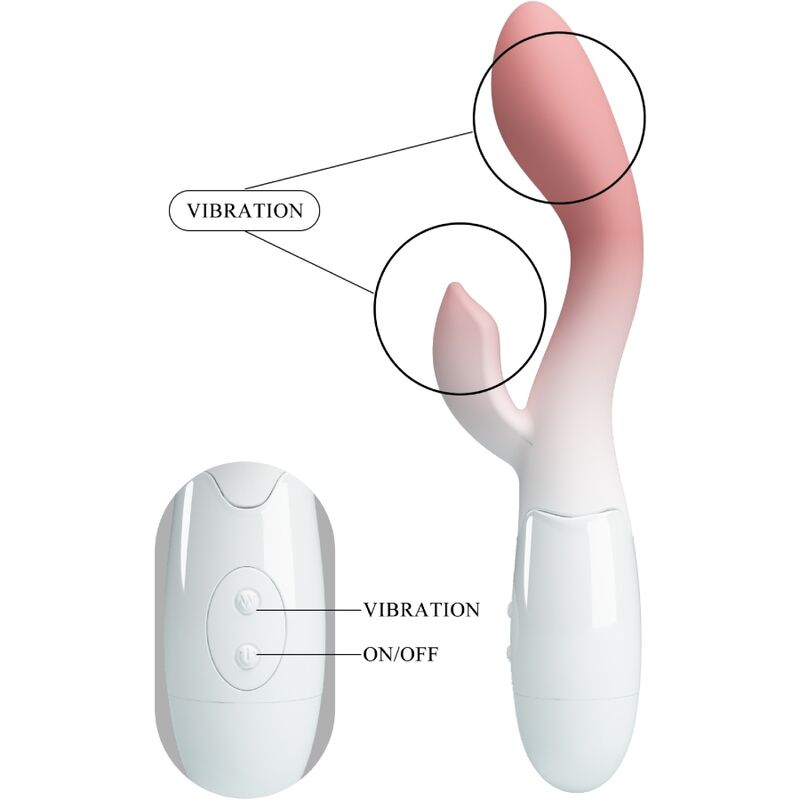 PRETTY LOVE - BRIGHTY G - SPOT VIBRATOR + CLITORIS STIMULATOR 30 VIBRATIONS PINK - Toys "n" Us