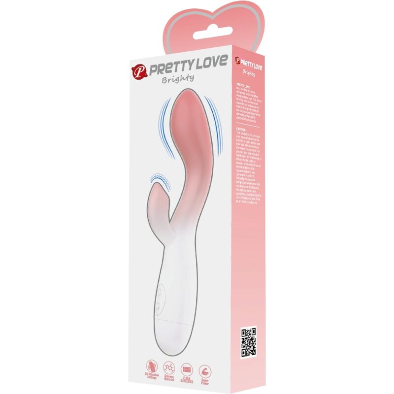 PRETTY LOVE - BRIGHTY G - SPOT VIBRATOR + CLITORIS STIMULATOR 30 VIBRATIONS PINK - Toys "n" Us