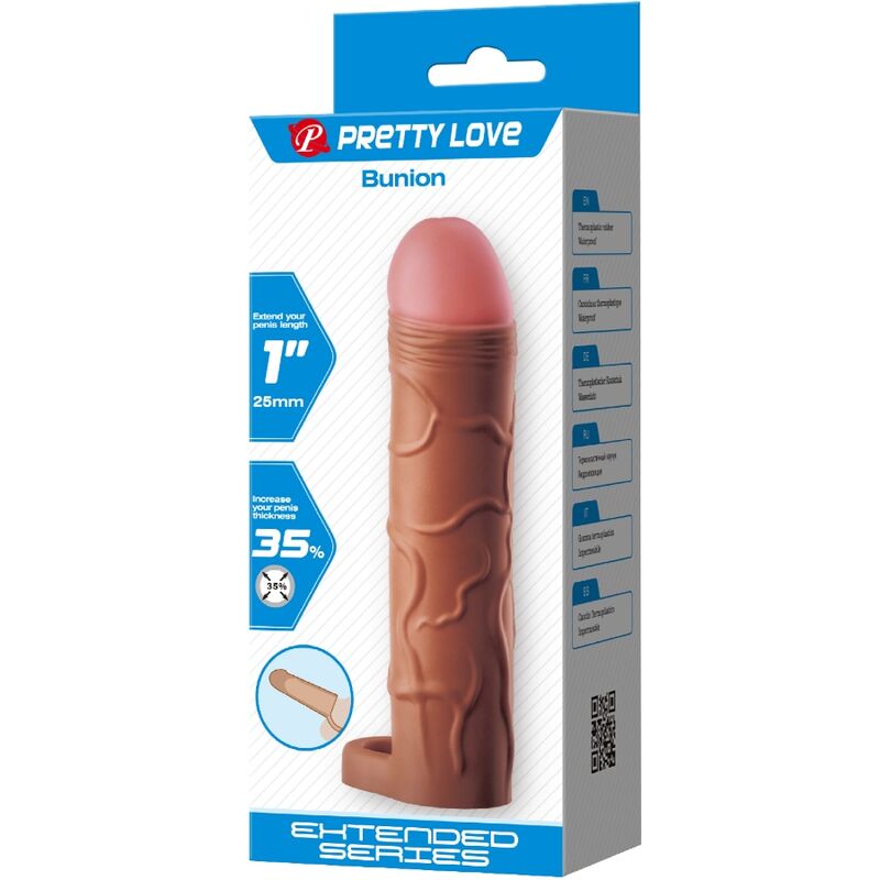 PRETTY LOVE - BUNION PENIS SLEEVE WITH 2.5 CM EXTENSION MULATTO - Toys "n" Us