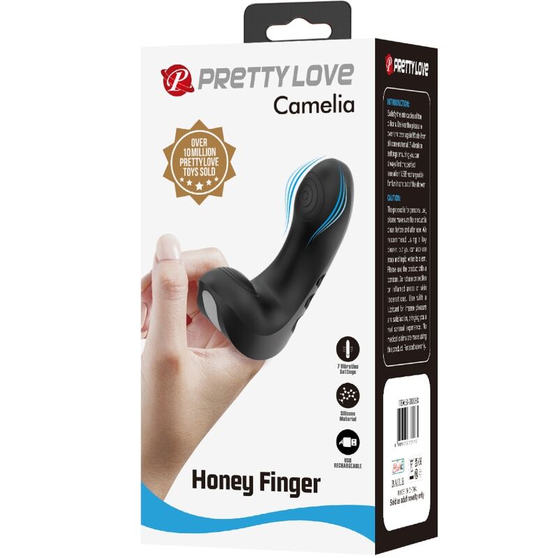 PRETTY LOVE - CAMELIA FINGER VIBRATOR 7 VIBRATIONS BLACK - Toys "n" Us