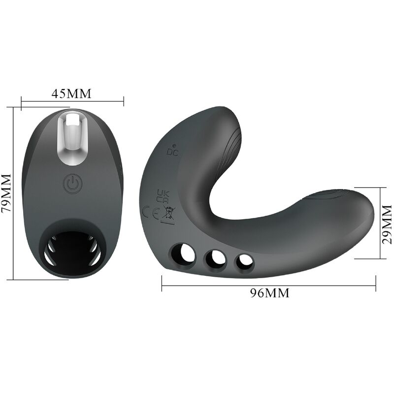 PRETTY LOVE - CAMELIA FINGER VIBRATOR 7 VIBRATIONS BLACK - Toys "n" Us