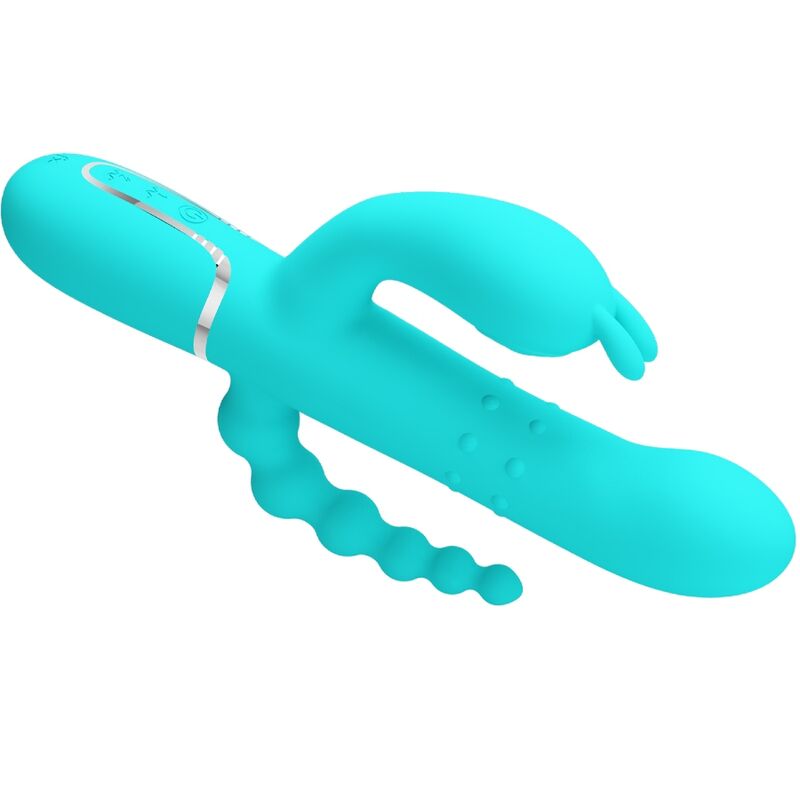 PRETTY LOVE - CAMMY 4 IN 1 MULTIFUNCTION TRIPPLE RABBIT VIBRATOR BLUE - Toys "n" Us