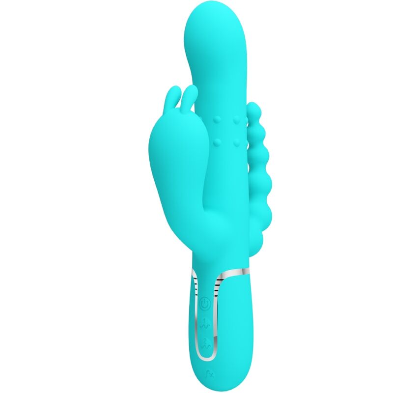 PRETTY LOVE - CAMMY 4 IN 1 MULTIFUNCTION TRIPPLE RABBIT VIBRATOR BLUE - Toys "n" Us