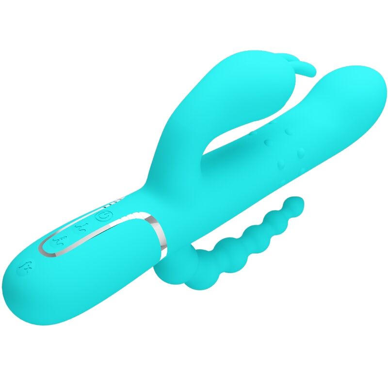 PRETTY LOVE - CAMMY 4 IN 1 MULTIFUNCTION TRIPPLE RABBIT VIBRATOR BLUE - Toys "n" Us