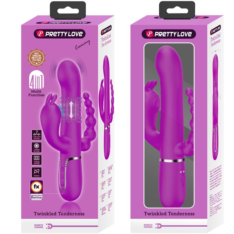 PRETTY LOVE - CAMMY TRIPLE VIBRATOR MULTIFUNCTION 4 IN 1 PINK - Toys "n" Us