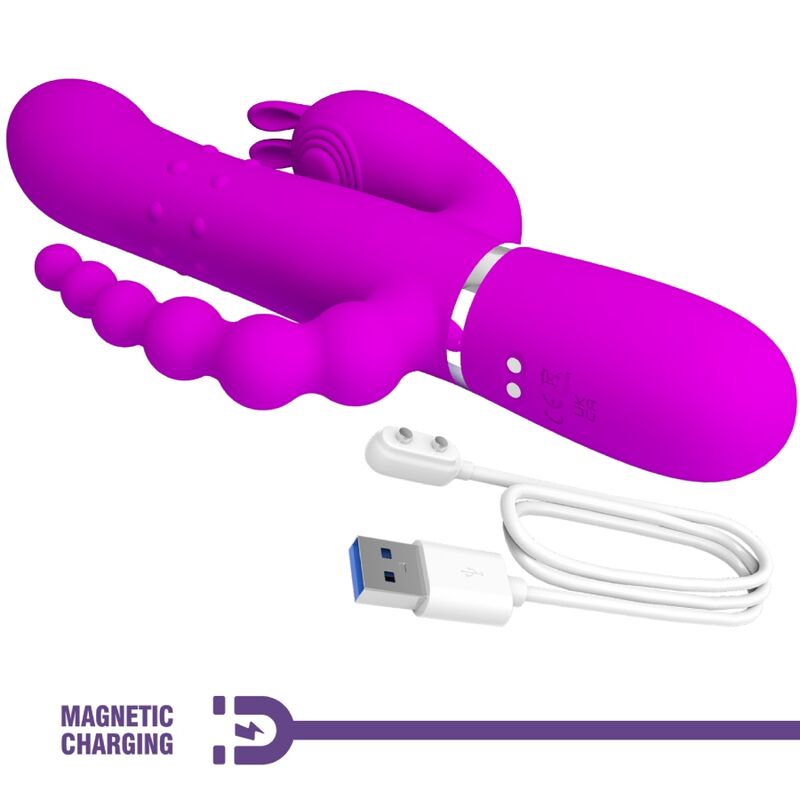 PRETTY LOVE - CAMMY TRIPLE VIBRATOR MULTIFUNCTION 4 IN 1 PINK - Toys "n" Us