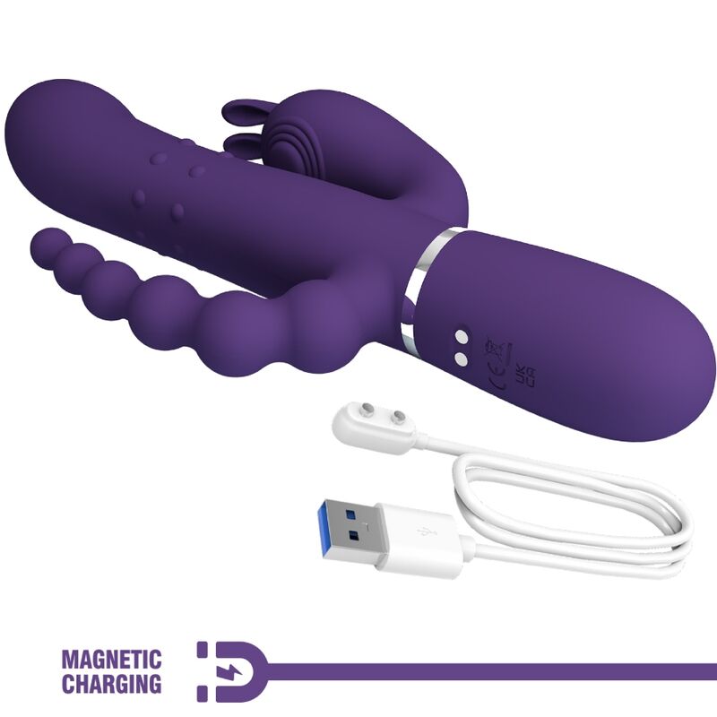 PRETTY LOVE - CAMMY TRIPLE VIBRATOR MULTIFUNCTION 4 IN 1 PURPLE - Toys "n" Us