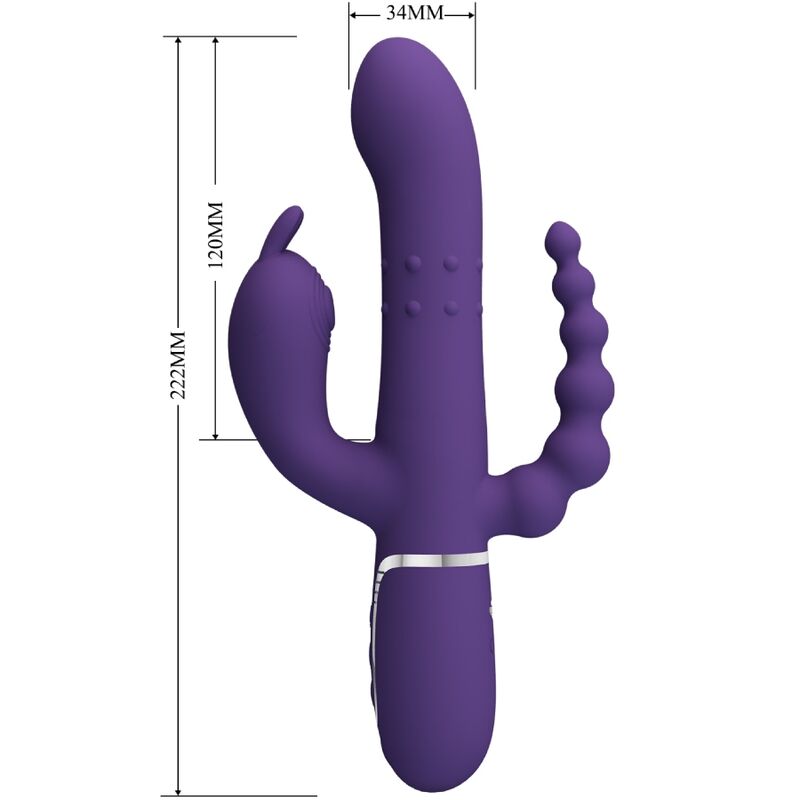 PRETTY LOVE - CAMMY TRIPLE VIBRATOR MULTIFUNCTION 4 IN 1 PURPLE - Toys "n" Us