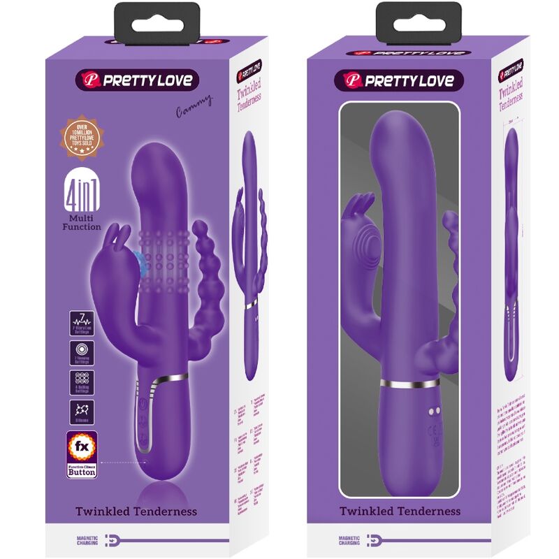 PRETTY LOVE - CAMMY TRIPLE VIBRATOR MULTIFUNCTION 4 IN 1 PURPLE - Toys "n" Us