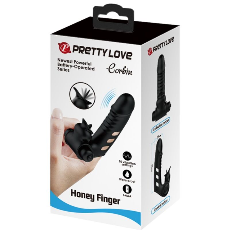 PRETTY LOVE - CAPA DE DEDO VIBRADOR PRETO CORBIN - Toys "n" Us