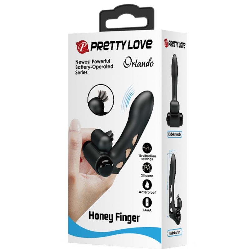 PRETTY LOVE - CAPA DE DEDO VIBRADOR PRETO ORLANDO - Toys "n" Us