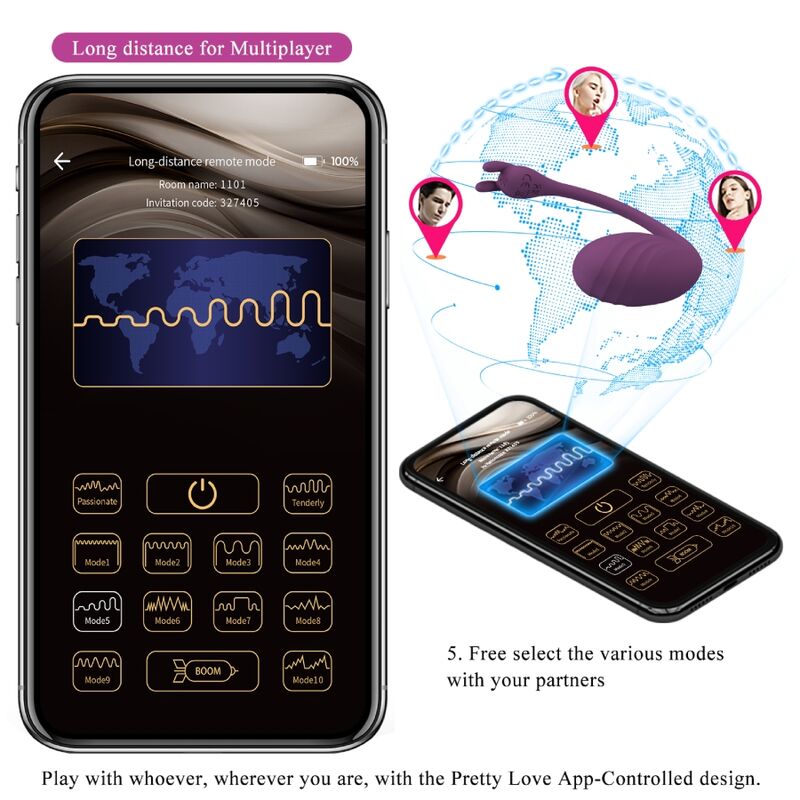 PRETTY LOVE - CATALINA VIBRADOR APP CONTROLE REMOTO ROXO - Toys "n" Us